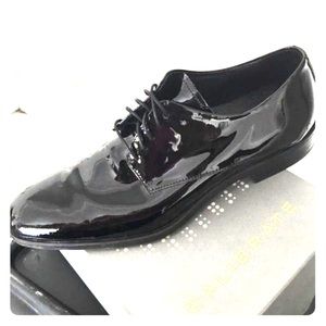 Patent leather dress shoes